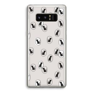 CaseCompany Miauw: Samsung Galaxy Note 8 Transparant Hoesje