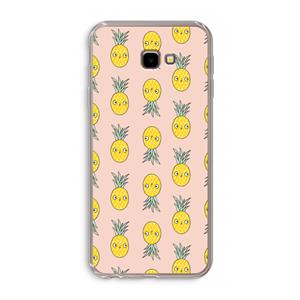 CaseCompany Ananas: Samsung Galaxy J4 Plus Transparant Hoesje