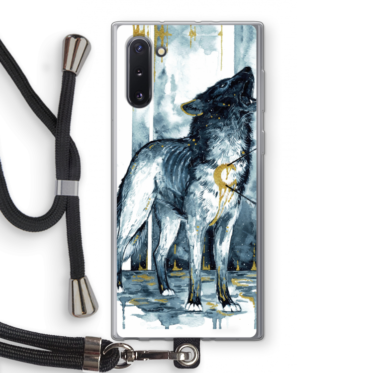 CaseCompany Bleeding Soul: Samsung Galaxy Note 10 Transparant Hoesje met koord