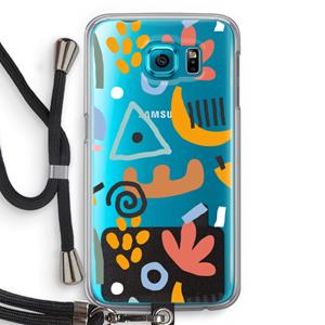 CaseCompany Abstract: Samsung Galaxy S6 Transparant Hoesje met koord