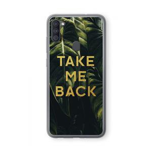 CaseCompany Take me back: Samsung Galaxy A11 Transparant Hoesje