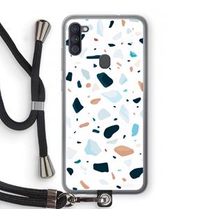 CaseCompany Terrazzo N°13: Samsung Galaxy A11 Transparant Hoesje met koord