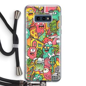CaseCompany Vexx City: Samsung Galaxy S10e Transparant Hoesje met koord