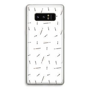 CaseCompany Hipster stripes: Samsung Galaxy Note 8 Transparant Hoesje