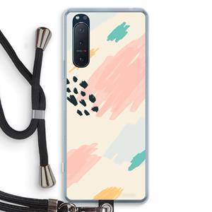 CaseCompany Sunday Chillings: Sony Xperia 5 II Transparant Hoesje met koord