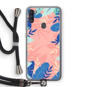 CaseCompany Tropisch: Samsung Galaxy A11 Transparant Hoesje met koord