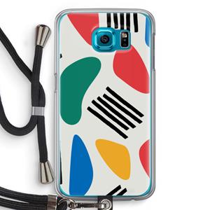 CaseCompany Illustratieve pop 1: Samsung Galaxy S6 Transparant Hoesje met koord