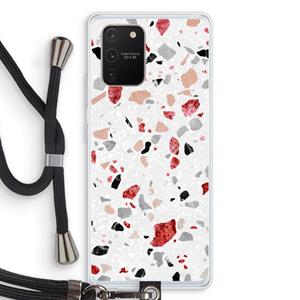 CaseCompany Terrazzo N°12: Samsung Galaxy S10 Lite Transparant Hoesje met koord