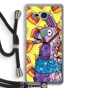 CaseCompany Loot Burger: Sony Xperia XZ2 Compact Transparant Hoesje met koord