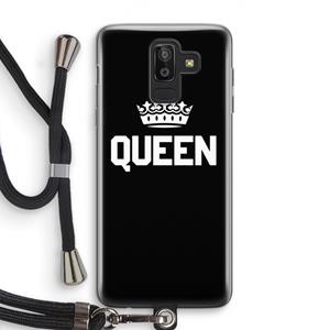 CaseCompany Queen zwart: Samsung Galaxy J8 (2018) Transparant Hoesje met koord