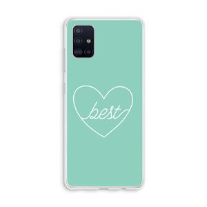 CaseCompany Best heart pastel: Galaxy A51 4G Transparant Hoesje