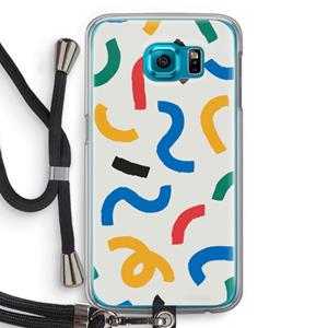 CaseCompany Illustratieve pop 2: Samsung Galaxy S6 Transparant Hoesje met koord