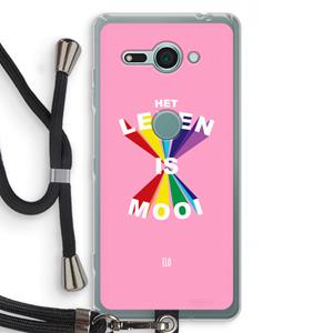 CaseCompany Het Leven Is Mooi: Sony Xperia XZ2 Compact Transparant Hoesje met koord