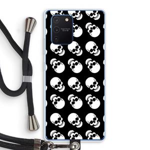 CaseCompany Musketon Skulls: Samsung Galaxy Note 10 Lite Transparant Hoesje met koord