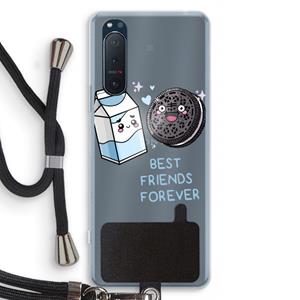 CaseCompany Best Friend Forever: Sony Xperia 5 II Transparant Hoesje met koord