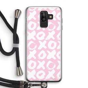 CaseCompany XOXO: Samsung Galaxy J8 (2018) Transparant Hoesje met koord