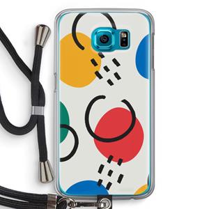 CaseCompany Illustratieve pop 3: Samsung Galaxy S6 Transparant Hoesje met koord