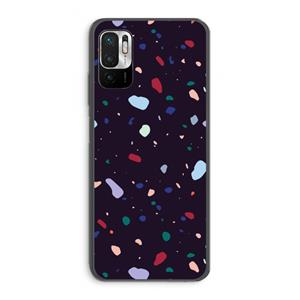CaseCompany Dark Rounded Terrazzo: Xiaomi Redmi Note 10 5G Transparant Hoesje