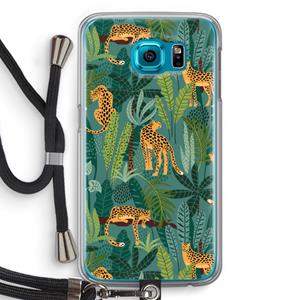 CaseCompany Luipaard 2: Samsung Galaxy S6 Transparant Hoesje met koord