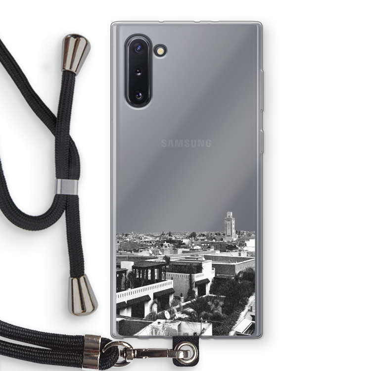 CaseCompany Marrakech Skyline : Samsung Galaxy Note 10 Transparant Hoesje met koord
