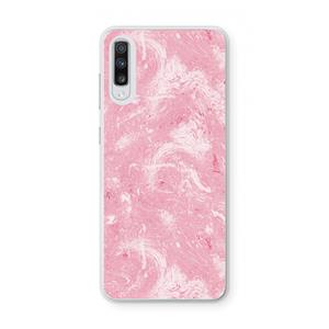 CaseCompany Abstract Painting Pink: Samsung Galaxy A70 Transparant Hoesje