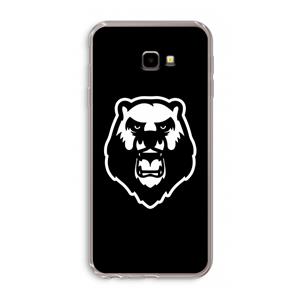 CaseCompany Angry Bear (black): Samsung Galaxy J4 Plus Transparant Hoesje