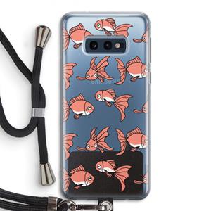 CaseCompany Blub: Samsung Galaxy S10e Transparant Hoesje met koord