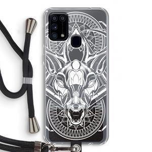 CaseCompany Oh Deer: Samsung Galaxy M31 Transparant Hoesje met koord