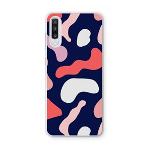 CaseCompany Memphis Shapes Pink: Samsung Galaxy A70 Transparant Hoesje