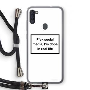 CaseCompany I'm dope: Samsung Galaxy A11 Transparant Hoesje met koord