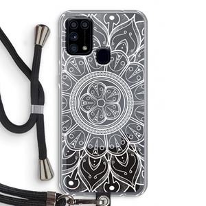 CaseCompany Roses Are Red: Samsung Galaxy M31 Transparant Hoesje met koord