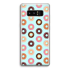 CaseCompany Donuts: Samsung Galaxy Note 8 Transparant Hoesje