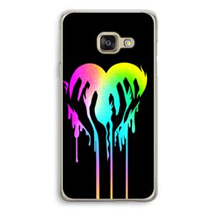 CaseCompany Hold My Heart: Samsung A3 (2017) Transparant Hoesje