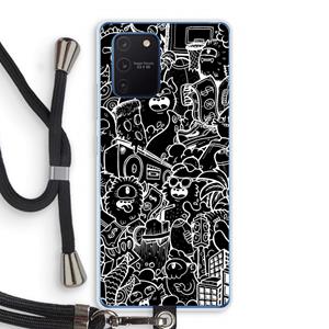 CaseCompany Vexx Black City : Samsung Galaxy Note 10 Lite Transparant Hoesje met koord