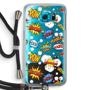 CaseCompany Pow Smack: Samsung Galaxy S6 Transparant Hoesje met koord