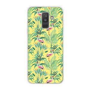 CaseCompany Flamingo party: Samsung Galaxy A6 Plus (2018) Transparant Hoesje