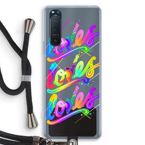 CaseCompany Loves: Sony Xperia 5 II Transparant Hoesje met koord