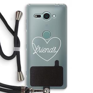 CaseCompany Friends heart pastel: Sony Xperia XZ2 Compact Transparant Hoesje met koord