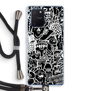 CaseCompany Vexx Black Mixtape: Samsung Galaxy Note 10 Lite Transparant Hoesje met koord