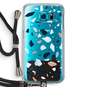 CaseCompany Terrazzo N°13: Samsung Galaxy S6 Transparant Hoesje met koord