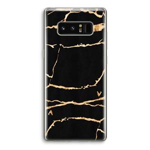 CaseCompany Gouden marmer: Samsung Galaxy Note 8 Transparant Hoesje