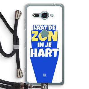 CaseCompany Laat de zon in je hart: Sony Xperia XZ2 Compact Transparant Hoesje met koord