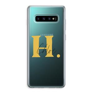 CaseCompany Amber Script: Samsung Galaxy S10 Plus Transparant Hoesje