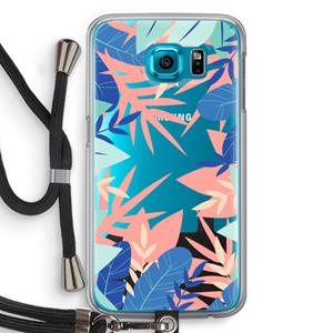 CaseCompany Tropisch: Samsung Galaxy S6 Transparant Hoesje met koord