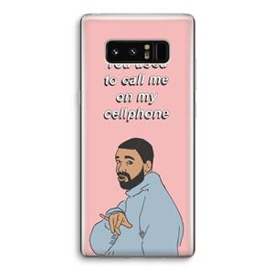 CaseCompany Hotline bling: Samsung Galaxy Note 8 Transparant Hoesje