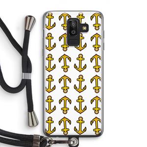 CaseCompany Musketon Anchor: Samsung Galaxy J8 (2018) Transparant Hoesje met koord