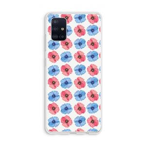 CaseCompany Klaproosjes: Galaxy A51 4G Transparant Hoesje