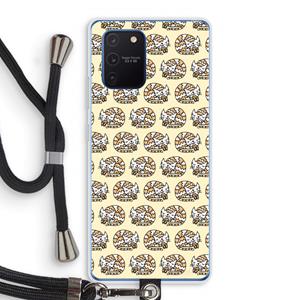 CaseCompany Slapende poes: Samsung Galaxy Note 10 Lite Transparant Hoesje met koord