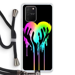 CaseCompany Hold My Heart: Samsung Galaxy S10 Lite Transparant Hoesje met koord