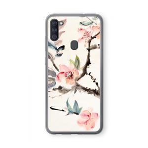 CaseCompany Japanse bloemen: Samsung Galaxy A11 Transparant Hoesje